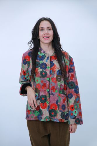 Floral Button Coat